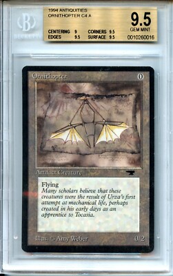 MTG Antiquities Ornithopter BGS 9.5 Gem Mint card Magic WOTC