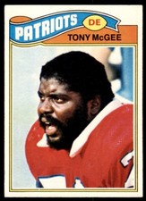 1977 TOPPS TONY MCGEE . NEW ENGLAND PATRIOTS #378