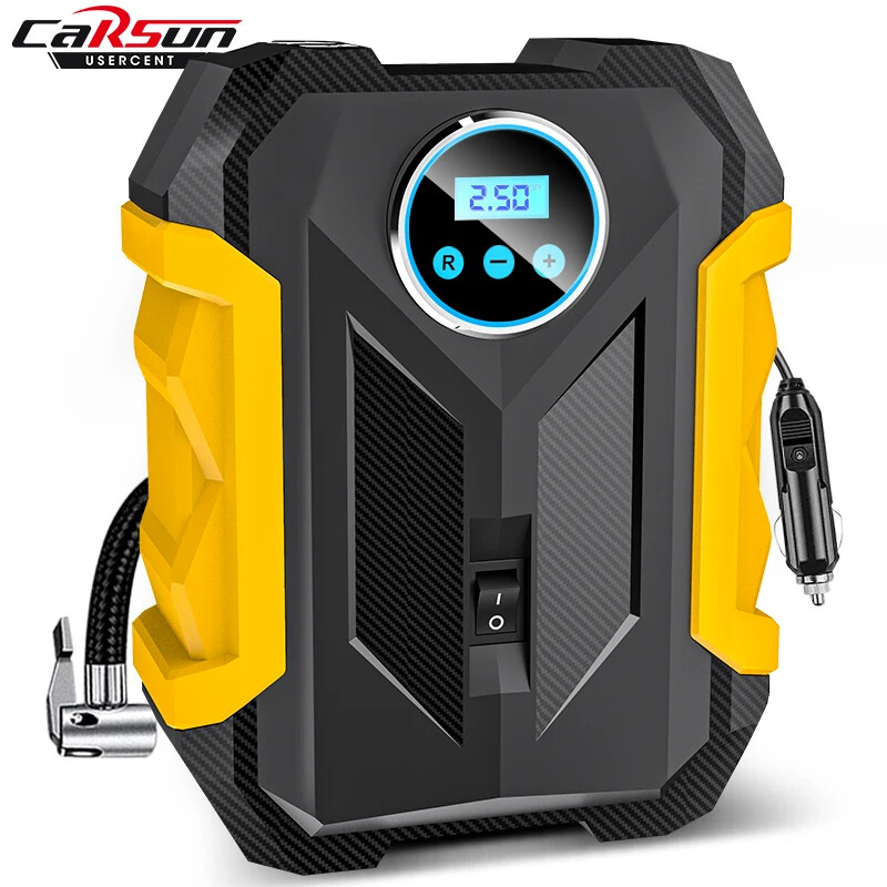 CARSUN Portable Automobile Air Compressor Digital Tire Inflation Pump LED Lamp