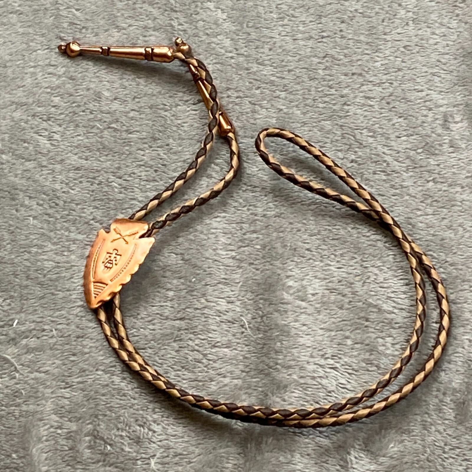 Classic Western Solid Copper Pendant Charm with B… - image 7