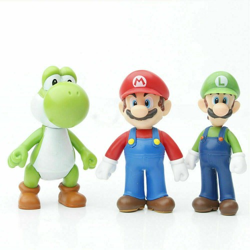 5pcs Super Mario Luigi Yoshi PVC Cake Topping Decor Action Figures Doll Kids Toy - Picture 5 of 6