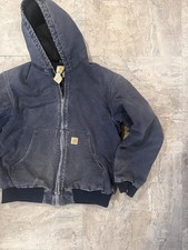 VTG Carhartt J140 DNY Bomber Jacket Work Faded Distressed USA Made Y2K Mens L*