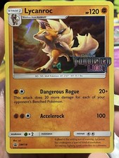 Pokemon Lycanroc SM118 SM Forbidden Light Prerelease Promo Holofoil LP on eBay