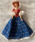 Vintage Barbie Fashion Doll Dress Prairie Style American Colors With Bonnet 70s