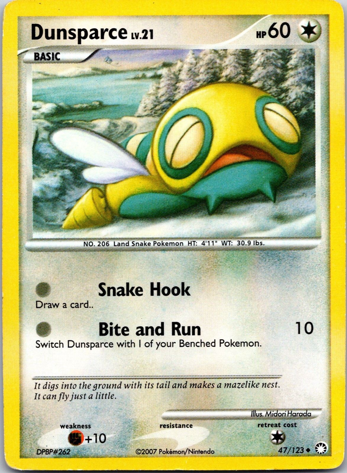 Pokemon TCG: Dunsparce - 47/123 | Mysterious Treasures | Uncommon | LP