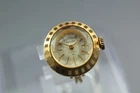 [Exc+5] Vintage Seiko 11-0290 Cut Glass Gold Hand Winding Women's Ring Watch