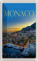 Blechschild 30X20 Cm Monaco Frankreich Yacht Luxus Abenteuer Reisen Urlaub Deko