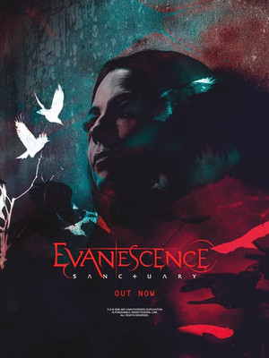 Evanescence Sanctuary 2026 Dark Alternative Rock Poster
