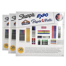 Assorted School/Office Supplies from Sharpie Elmer  s Paper Mate  Expo 36 pieces