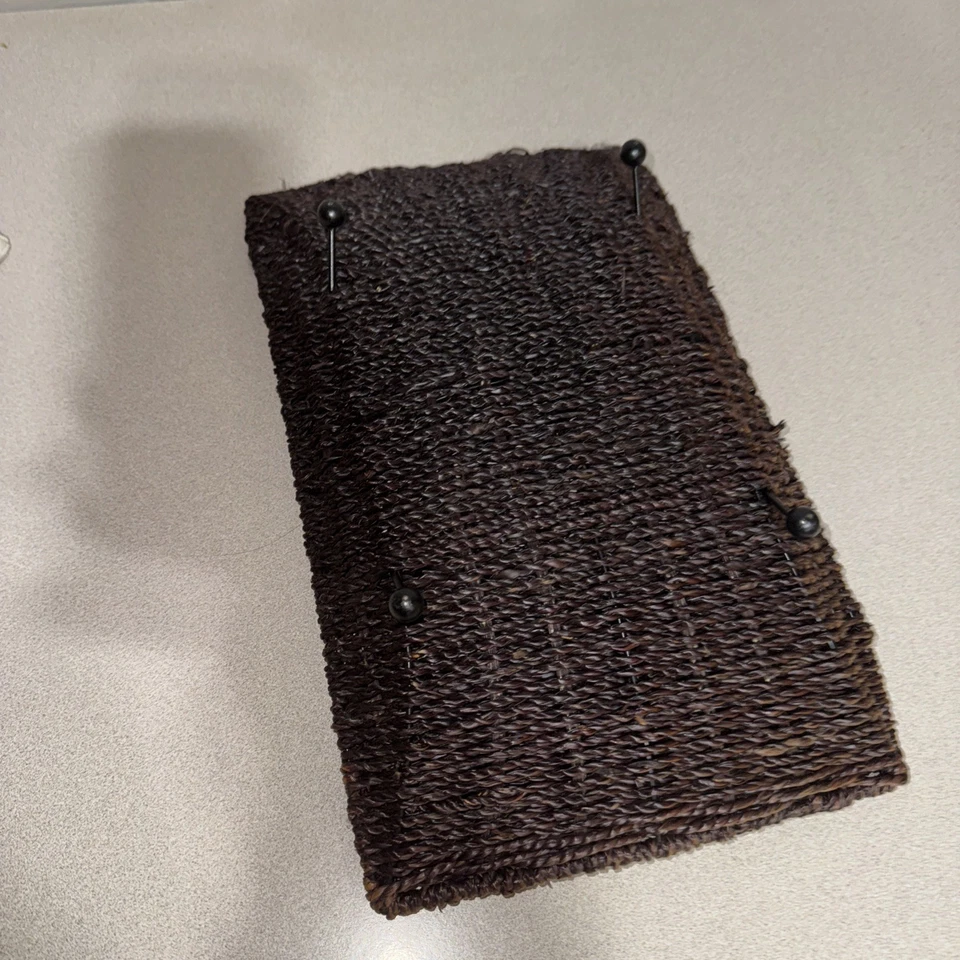 Lote de 6 bolas decorativas de resina ornamentada relleno mesa decoración con cesta de mimbre Foto 4 de 4