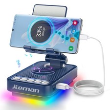 Gifts for Men Women Phone Stand Bluetooth Speaker with Light and Charging Fun...
