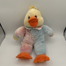 Peluche de juguete fino de Pascua amarillo pato pollito bebé pastel naranja azul rosa 16" Lovey