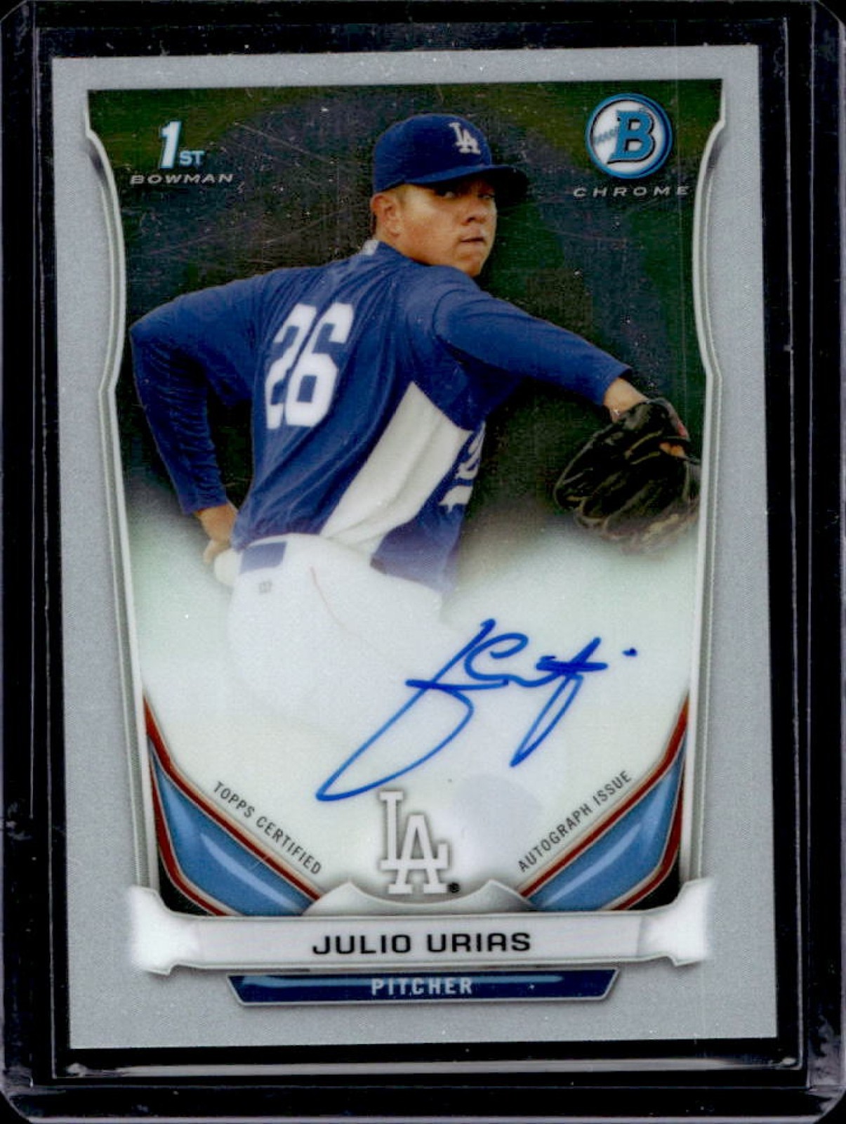 2014 Bowman Julio Urias Chrome Prospect Auto Autograph #BCAP-JU Dodgers