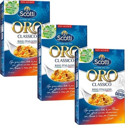 3x Riso Scotti Reis 'Parboiled Oro', 1000 G