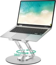 Laptop Stand for Desk Adjustable Computer Stand with 360 Rotating Base Ergono...