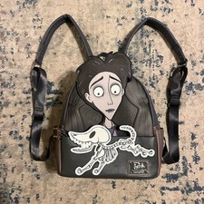 Loungefly Corpse Bride Medium Backpack Black Brown Gray White 2022