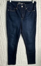 Seven 7 Jeans Women's Size 10 Skinny Tummyless High Rise Dark Denim Jeans