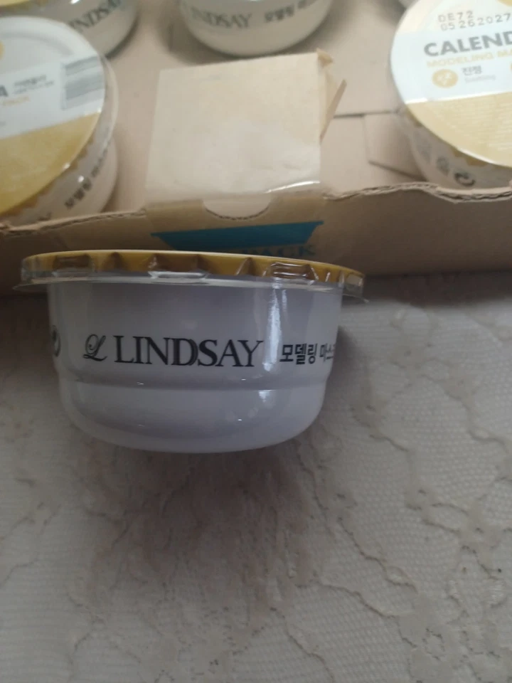 Paquete de 6 mascarillas modeladoras de caléndula LINDSAY taza cuidado de la piel cara despegable HIDRATAR Foto 3 de 4