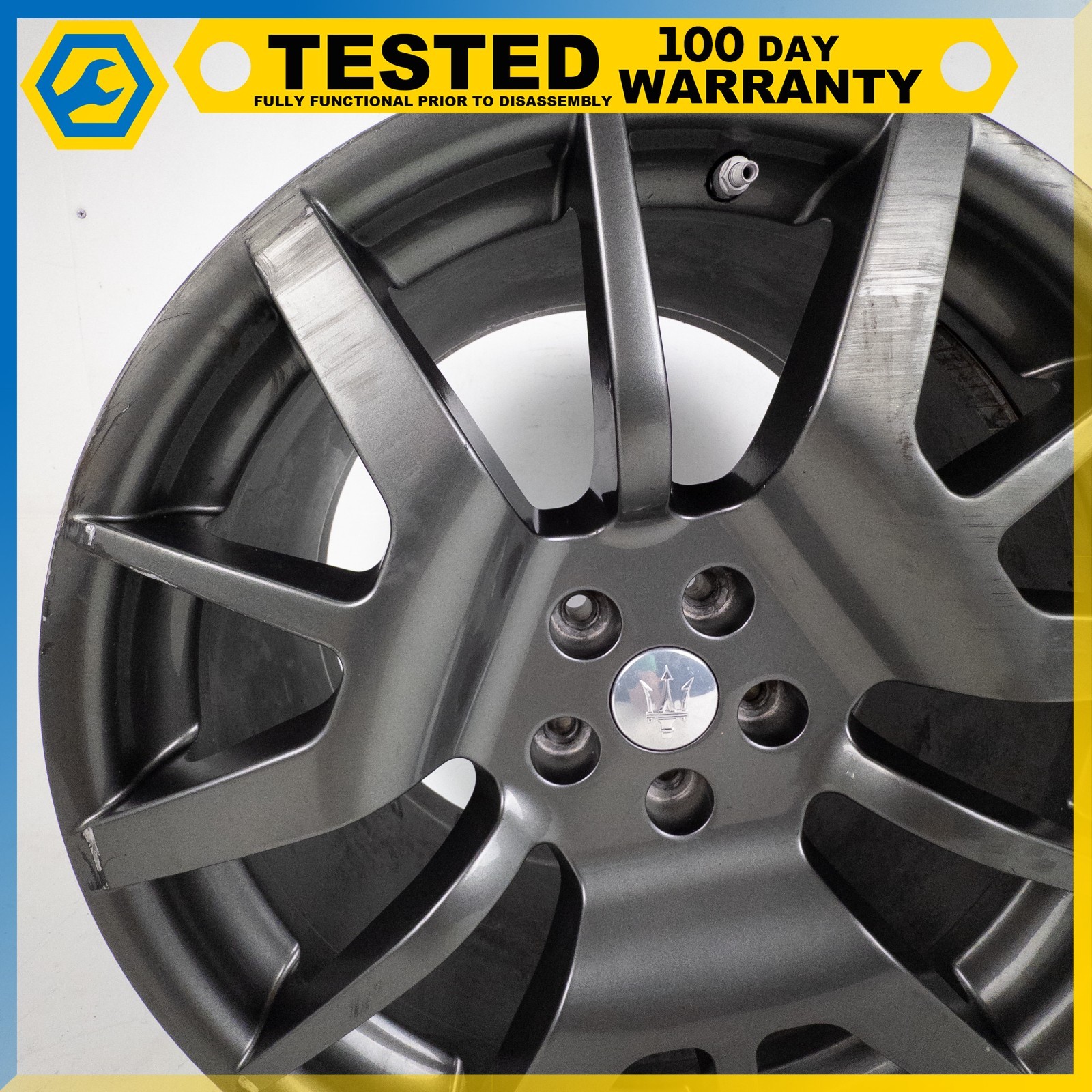 08-19 MASERATI GRANTURISMO GRANCABRIO 10.5J X 20 20" REAR WHEEL RIM GRAY OEM