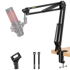 Boom Arm Microphone Stand: Adjustable Metal Suspension Mic Boom Arm for Podca...
