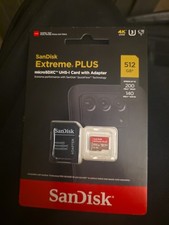 SanDisk - Extreme PLUS 512GB microSDXC UHS-I Memory Card - NEW