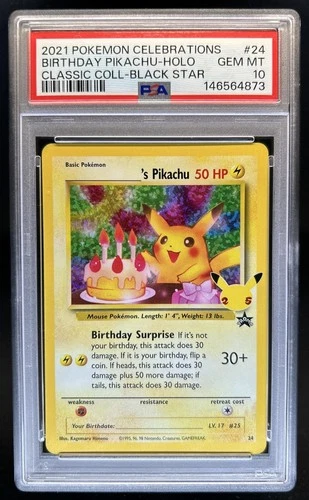 2021 Pokemon SWSH Celebrations Pikachu Classic Collection #24 PSA 10 GEM MINT
