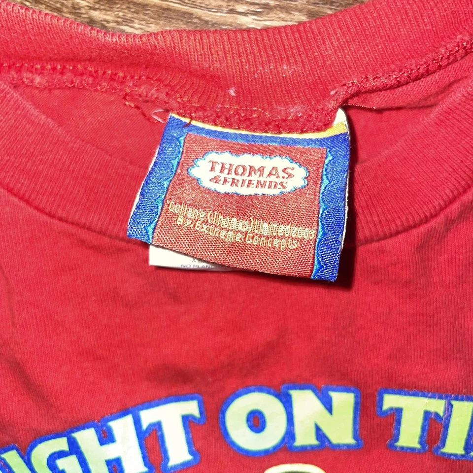 Camisa De Colección Thomas & Friends Niños 4T Roja Manga Larga Desgastada Foto 3 de 4