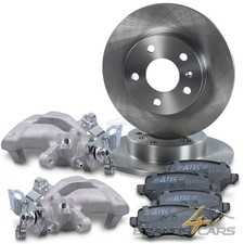 ATEC 2x BREMSSCHEIBE + BELÄGE + BREMSSATTEL HINTEN FÜR OPEL ASTRA MERIVA ZAFIRA 