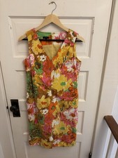 Talbots Women’s Floral Sleeveless Shift Dress Multicolor Lined Cotton Size 4