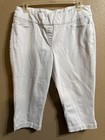 WESTBOUND PARK AVE COTTON BLEND CAPRI PANTS SZ 16 WHITE TAPERED LEG PULL ON — photo 1