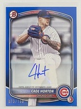 2025 Bowman Prospect Retail Autographs Blue 73/150 Cade Horton #BPA-CHO