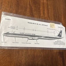 Naklejki awigraficzne 2031 skala 1/200 DC-8-55/61/63F Saudia Cargo Airlines 