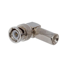 BNC Screw-On Connector 90  Right Angle Plug Clamp for RG-58 Coaxial CCTV Cable