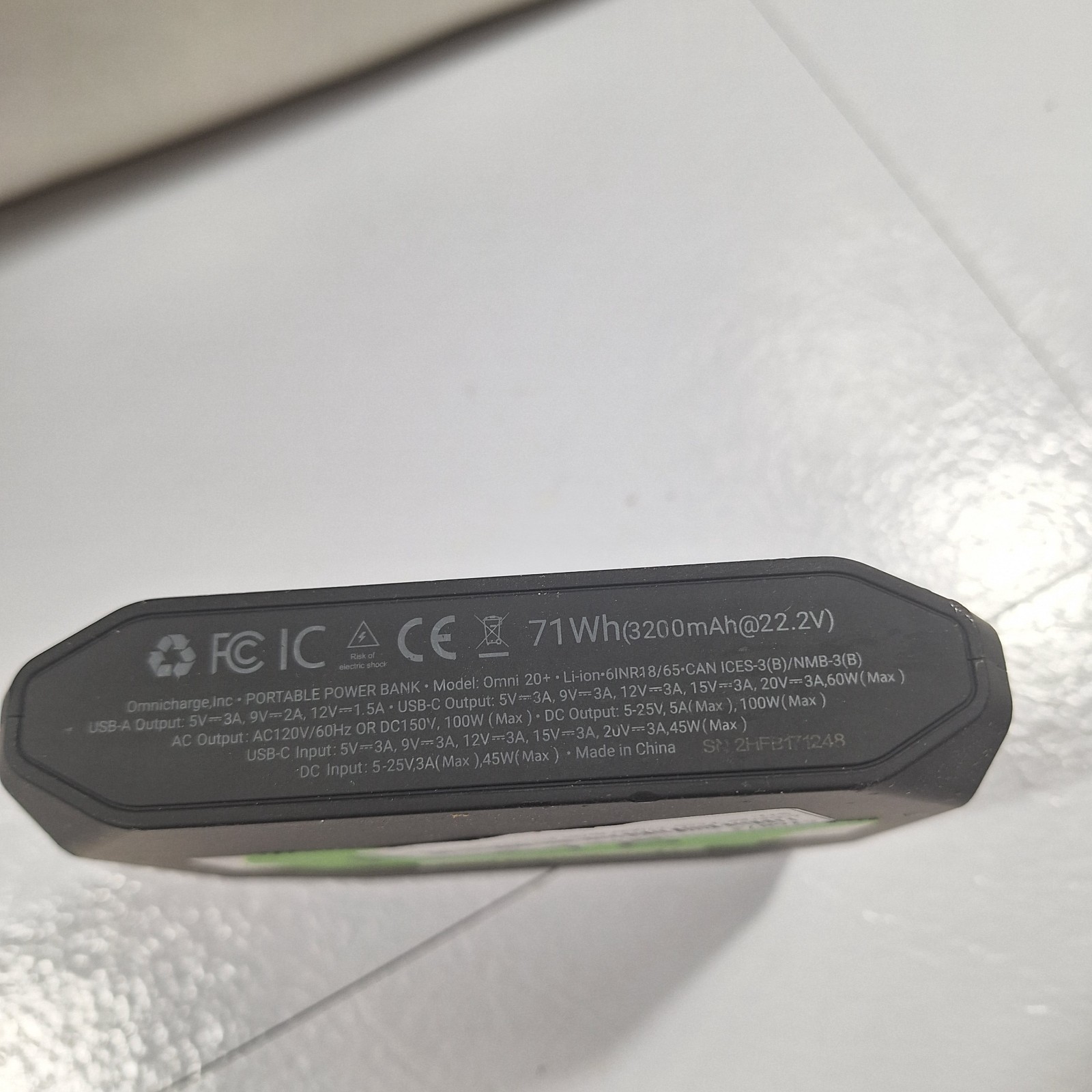 Omni 20+ Portable Power Bank With Protective Case - OP2HA004 (Black)