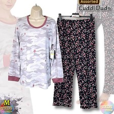 NWT Cuddl Duds Women's M Knit Novelty Printed Pajama Set CD8712856 Assorted