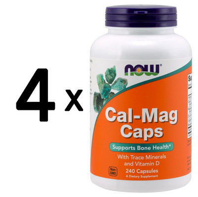 4 x NOW Foods Cal-Mag Caps - 240 capsules (114,57 EUR/kg)