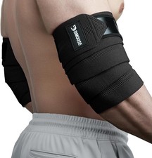 DMoose Fitness Elbow Wraps for Weightlifting Pair 40" 40", Black.
