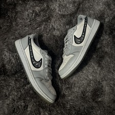 Dior x Air Jordan 1 Low Gray for Sale - Authenticity Guaranteed - eBay