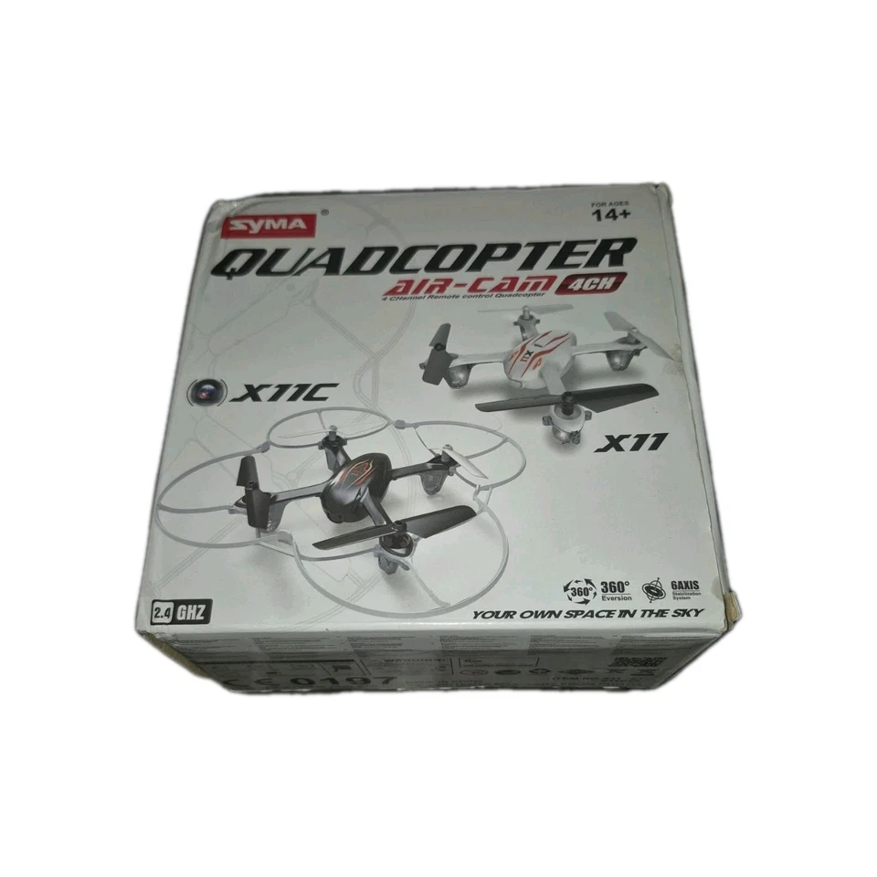 Syma X11C Quadcopter Air-Cam 4CH Drone Black with 2.4GHz Remote Control Open Box - Image 3 of 4