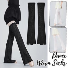 Women Ribbed Leg Socks Leggings Dance Knitted Warmers Professional Ballet Socks