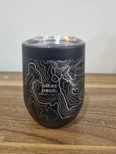 12oz Pikes Peck Black Drink Through Tumbler Black Vacuum Insulated