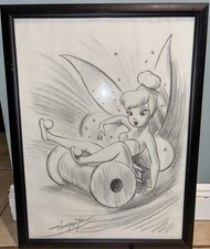 Richard Harrison Green Original Drawing of Tinkerbell