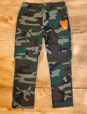 YoungLA Cargo Pants Mens Sz M Camo Military Green Ripstop Tactical #602 NWT