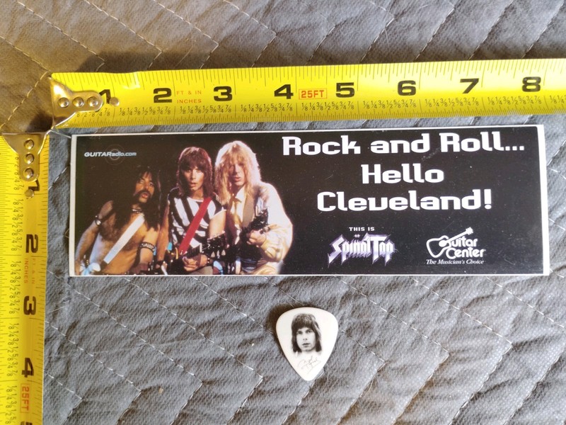 Vintage Spinal Tap Bumper Sticker With Nigel Tufnel Guitar Pick