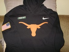 Texas Longhorns NIKE Dri-Fit Militar Negra Camiseta Sudadera con Capucha Chaqueta Para Hombre Mediana