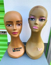 Motown Tress Wig Display Mannequin Heads Lot of 2 Female Beige/Tan