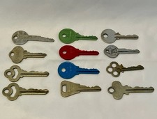 1940s-90s House Keys, Lock Keys, Colored Keys,  Other, Set of 12