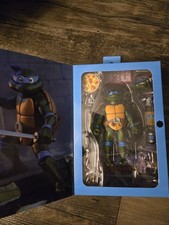 New tmnt Neca Ninja Turtles Ultimate Leonardo  VHS  figure Pizza club shredder