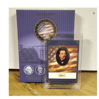 A Word From POTUS 2025 Grover Cleveland Authentic Handwritten Word Card