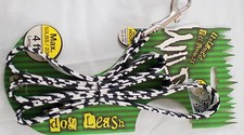 dog leash Wild 4 foot max 50lbs zebra desigh snap hook easy on-off